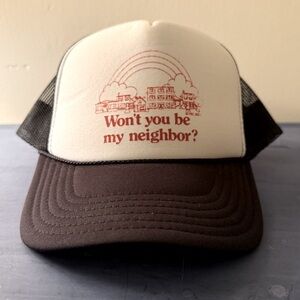 Mr. Rogers Trucker Cap | Steel City Exclusive Snapback | White Crown, Black Mesh